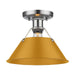 Golden - 3306-FM PW-AY - One Light Flush Mount - Orwell - Pewter