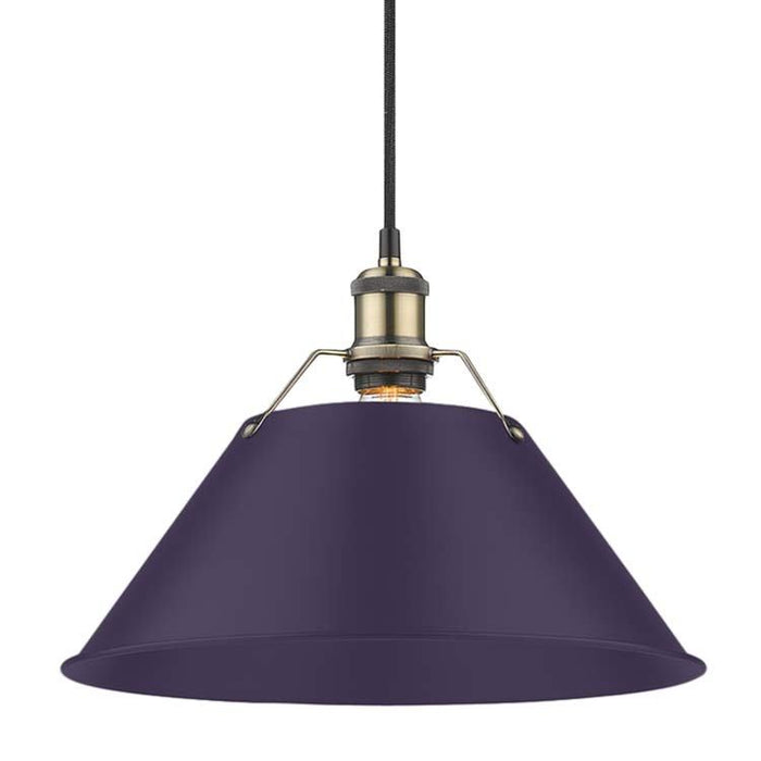 Golden - 3306-L AB-EP - One Light Pendant - Orwell - Aged Brass