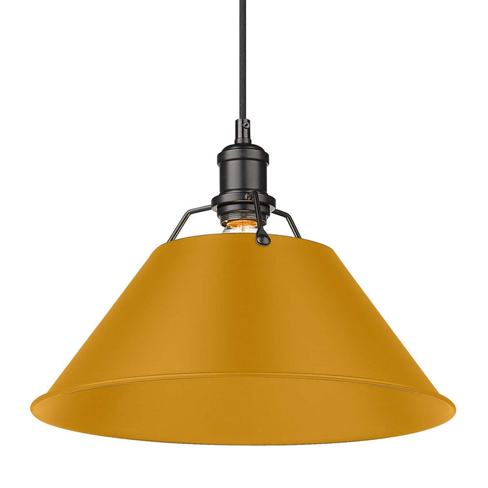 Golden - 3306-L BLK-AY - One Light Pendant - Orwell - Matte Black