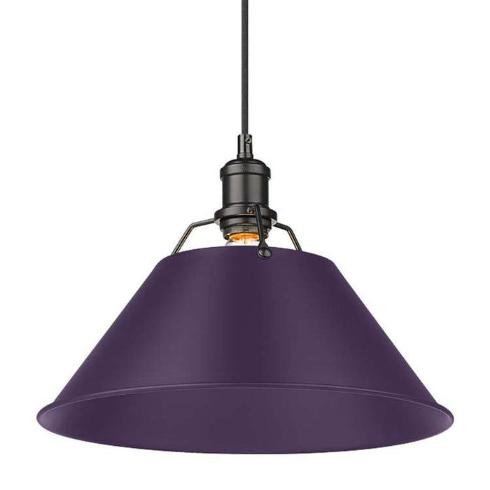 Golden - 3306-L BLK-EP - One Light Pendant - Orwell - Matte Black