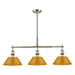 Golden - 3306-LP AB-AY - Three Light Linear Pendant - Orwell - Aged Brass