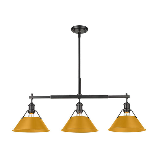 Orwell Three Light Linear Pendant Matte Black