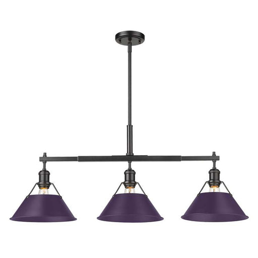 Orwell Three Light Linear Pendant Matte Black
