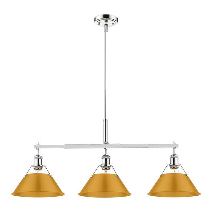 Golden - 3306-LP CH-AY - Three Light Linear Pendant - Orwell - Chrome