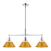 Golden - 3306-LP CH-AY - Three Light Linear Pendant - Orwell - Chrome