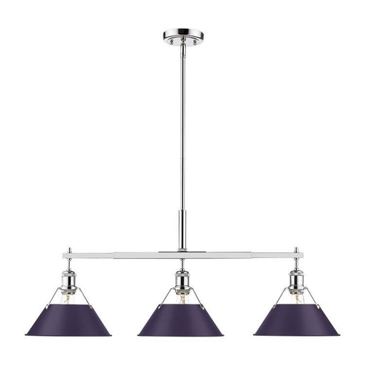 Orwell Three Light Linear Pendant Chrome