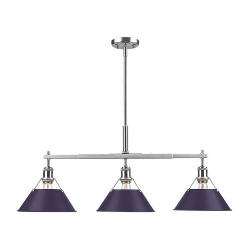 Orwell Three Light Linear Pendant Pewter