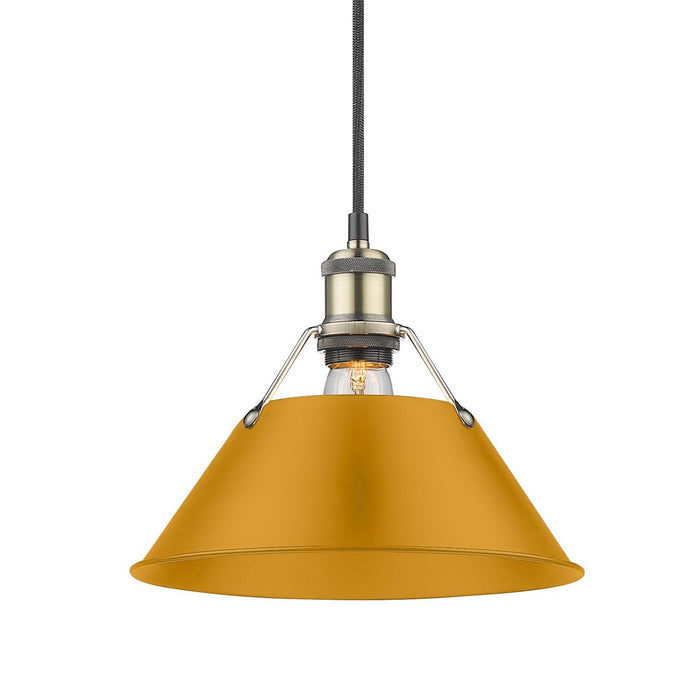 Golden - 3306-M AB-AY - One Light Pendant - Orwell - Aged Brass