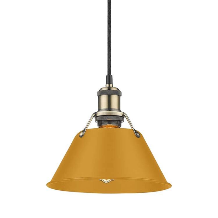 Golden - 3306-S AB-AY - One Light Pendant - Orwell - Aged Brass