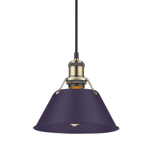 Orwell One Light Pendant Aged Brass