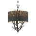 Golden - 4500-3P ABI - Three Light Pendant - Arboreal - Antique Black Iron