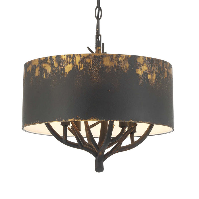 Golden - 4500-4P ABI - Four Light Pendant - Arboreal - Antique Black Iron