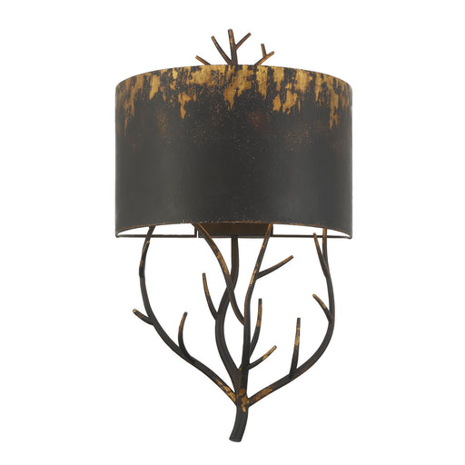 Arboreal Two Light Wall Sconce Antique Black Iron