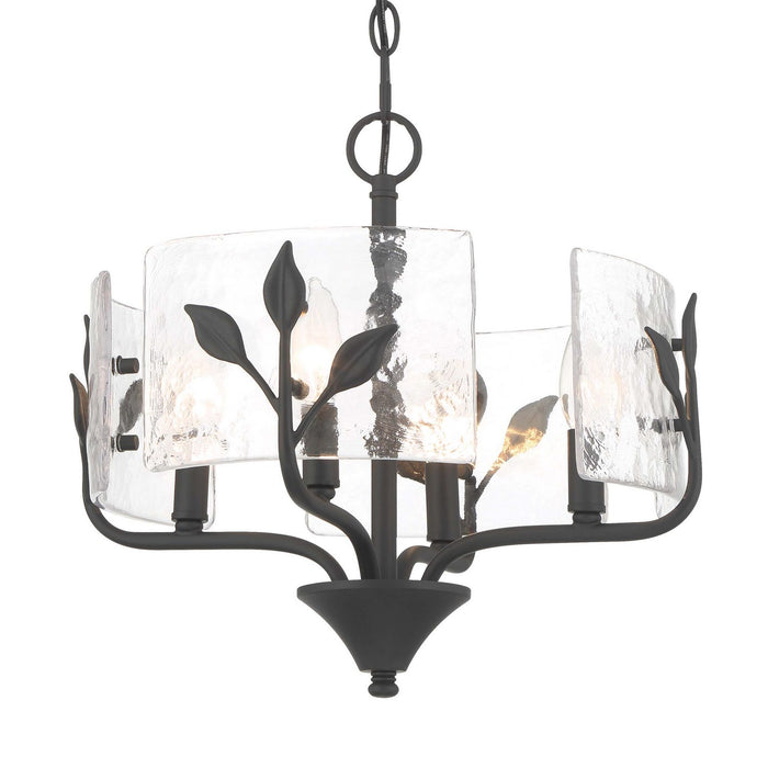 Golden - 4503-4P NB-HWG - Four Light Pendant - Bloem - Natural Black