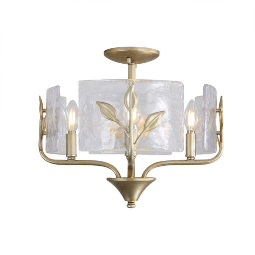 Bloem Four Light Semi-Flush Mount White Gold