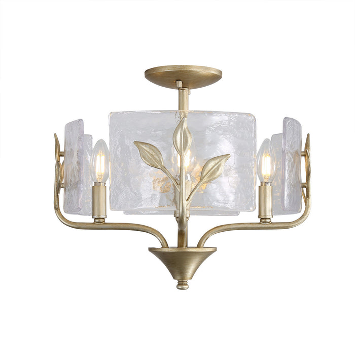 Golden - 4503-4SF WG-HWG - Four Light Semi-Flush Mount - Bloem - White Gold
