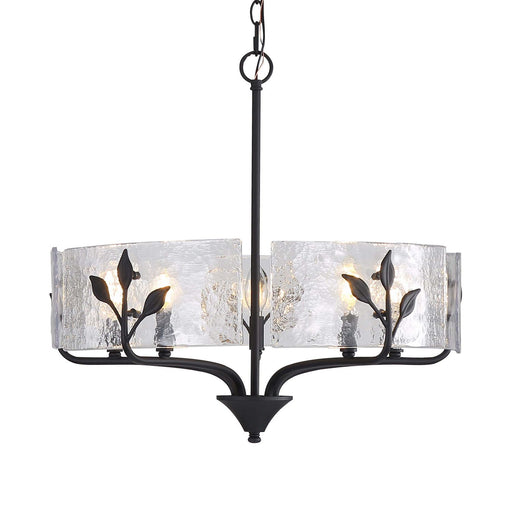 Bloem Five Light Pendant Natural Black