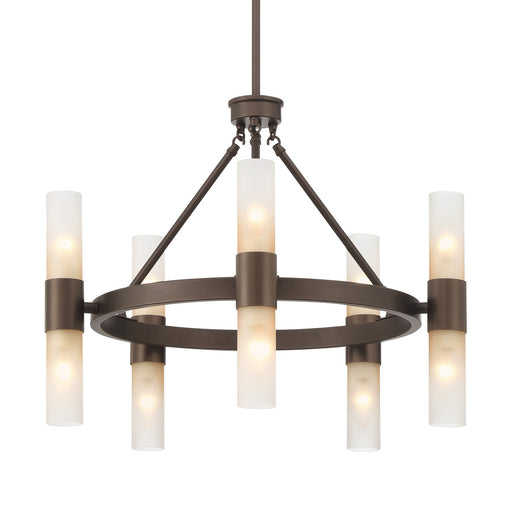 Lyssna Cirkel Ten Light Chandelier Modern Bronze