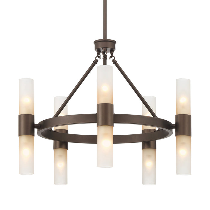 Golden - 5803-10 MDB-EBO - Ten Light Chandelier - Lyssna Cirkel - Modern Bronze