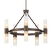 Golden - 5803-10 MDB-EBO - Ten Light Chandelier - Lyssna Cirkel - Modern Bronze