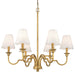 Golden - 7008-6 VG-WY - Six Light Chandelier - Cheshire - Vintage Gold