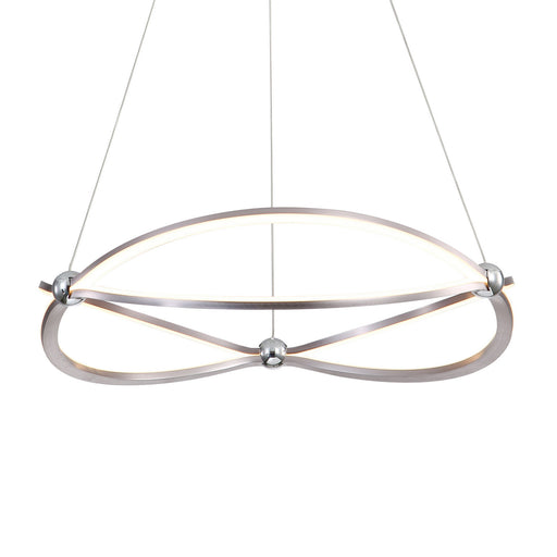 Spirale LED Chandelier Satin Nickel