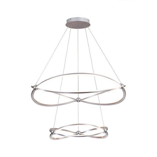 Spirale LED Chandelier Satin Nickel