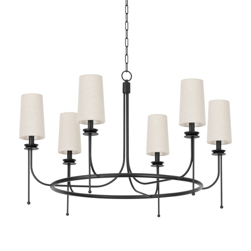Calder Six Light Chandelier Forged Iron