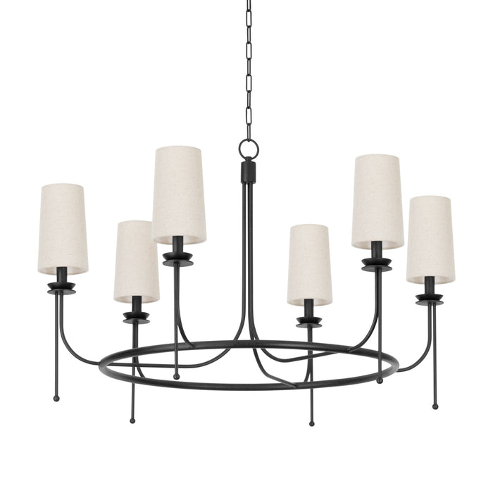 Troy Lighting - F1240-FOR - Six Light Chandelier - Calder - Forged Iron