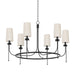 Troy Lighting - F1240-FOR - Six Light Chandelier - Calder - Forged Iron