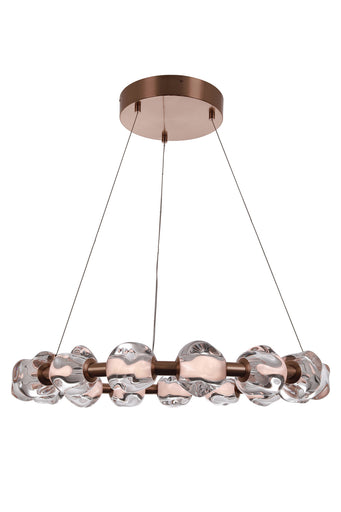 Jackie LED Chandelier Satin Brass