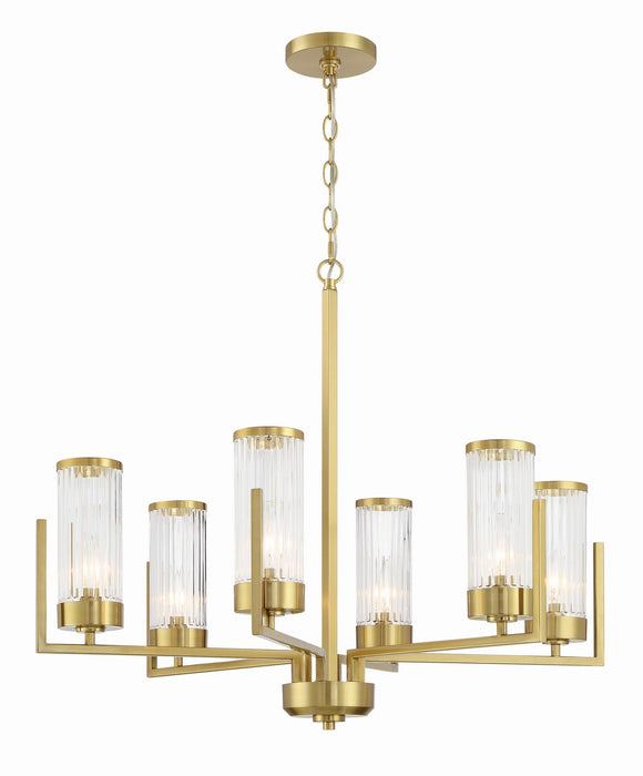 Craftmade - 60126-SB - Six Light Chandelier - Whittley - Satin Brass
