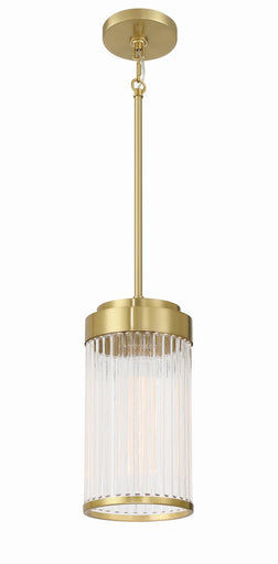 Whittley One Light Pendant Satin Brass
