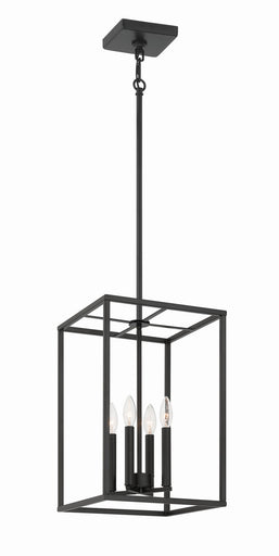 Signature Foyer Four Light Foyer Pendant Flat Black