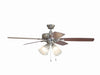 Craftmade - TCE52BNK5C4-C - 52" Ceiling Fan - Twist N Click 4 Light - Brushed Polished Nickel