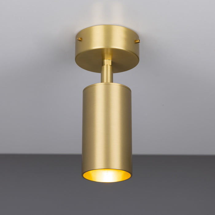 Mullan Lighting - MLCF121SATBRS - One Light Flush Mount - Evanston - Satin Brass