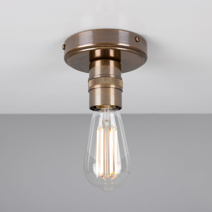 Mullan Lighting - MLCF131ANTBRS - One Light Flush Mount - Devon - Antique Brass