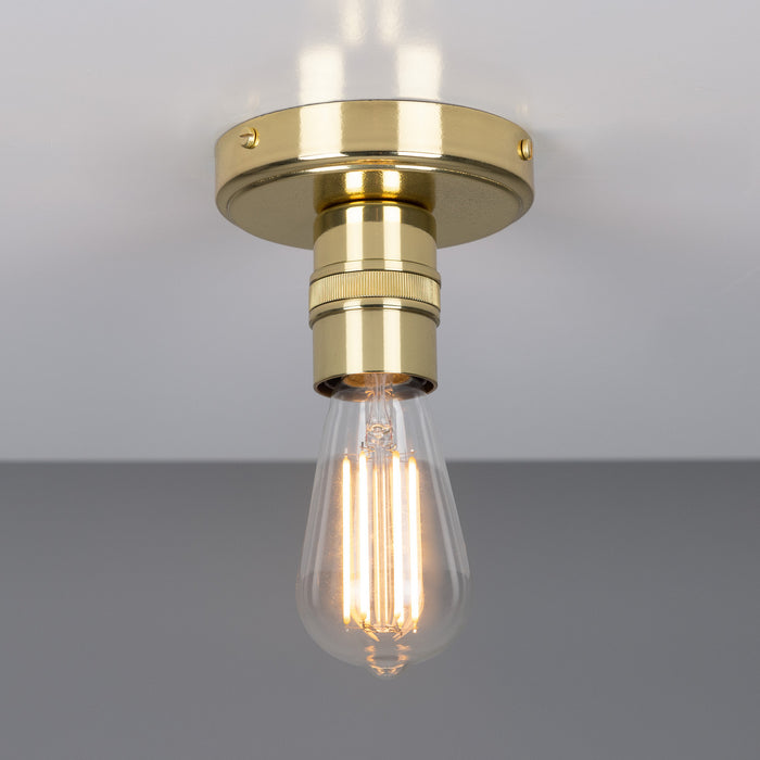 Mullan Lighting - MLCF131POLBRS - One Light Flush Mount - Devon - Polished Brass