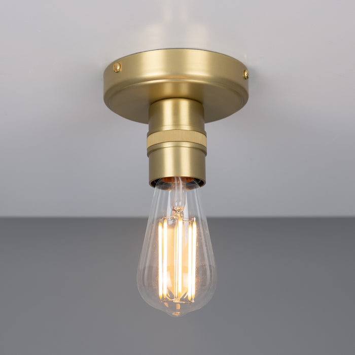 Mullan Lighting - MLCF131SATBRS - One Light Flush Mount - Devon - Satin Brass
