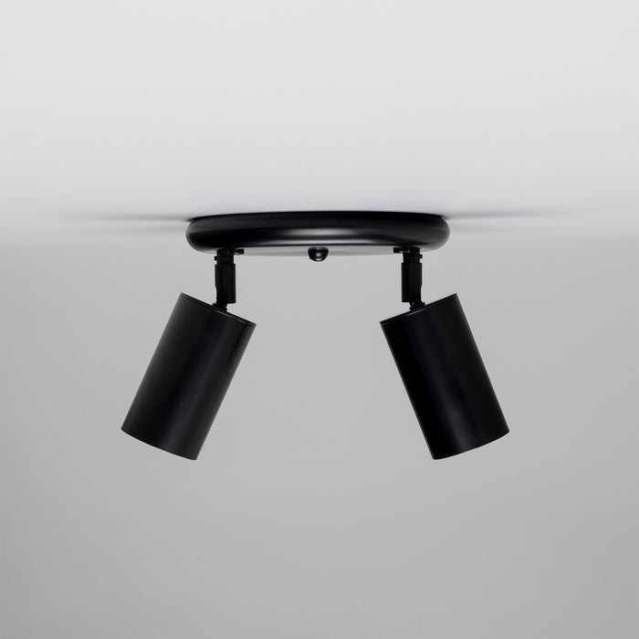 Mullan Lighting - MLCF132PCMBK - Two Light Flush Mount - Evanston - Powder-Coated Matte Black