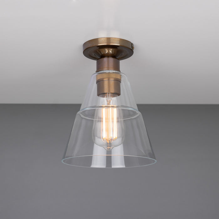 Mullan Lighting - MLCF15ANTBRS - One Light Flush Mount - Rigale - Antique Brass