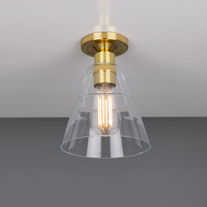 Mullan Lighting - MLCF15POLBRS - One Light Flush Mount - Rigale - Polished Brass