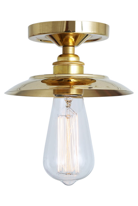 Mullan Lighting - MLCF17POLBRS - One Light Flush Mount - Reznor - Polished Brass