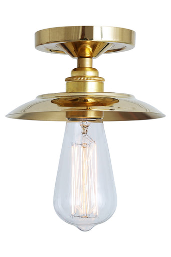 Reznor One Light Flush Mount Polished Brass