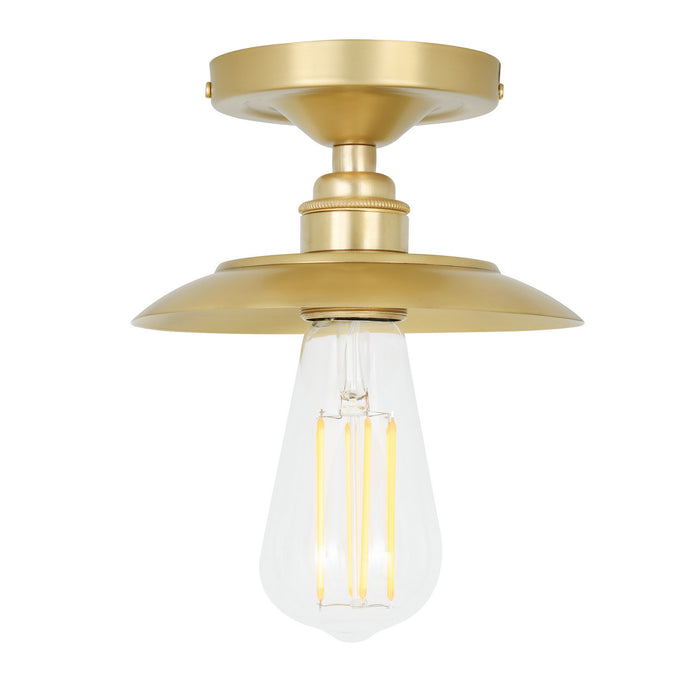 Mullan Lighting - MLCF17SATBRS - One Light Flush Mount - Reznor - Satin Brass