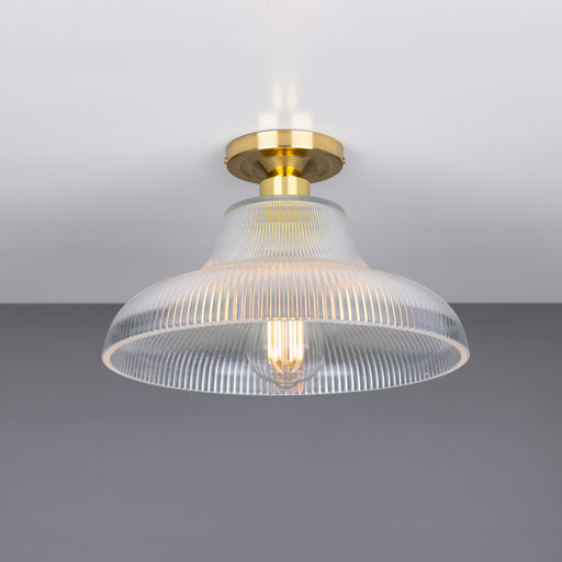 Mono One Light Flush Mount Polished Brass