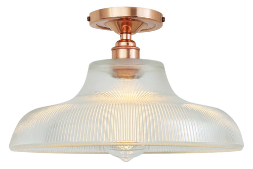 Mono One Light Flush Mount Polished Copper