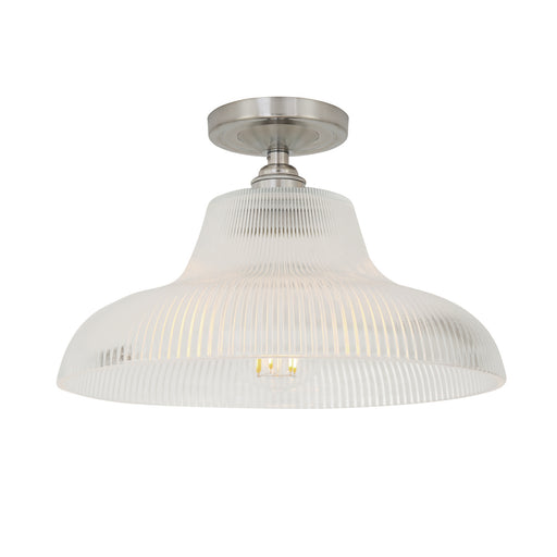 Mono One Light Flush Mount Satin Chrome