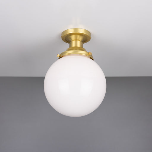 Yerevan One Light Flush Mount Satin Brass
