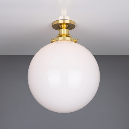 Yerevan One Light Flush Mount Polished Brass